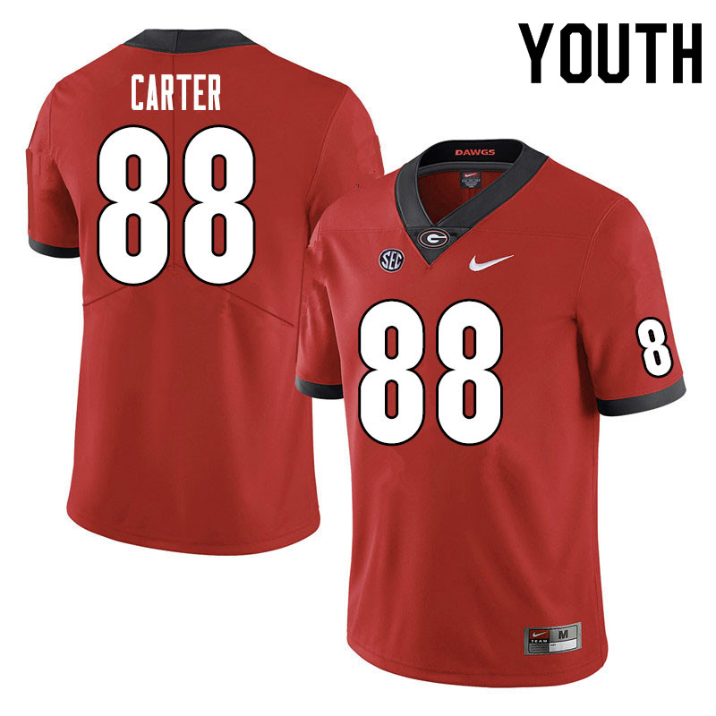 Youth #88 Jalen Carter Georgia Bulldogs College Football Jerseys Sale-Red